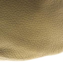 Jimmy Choo Gold Leather Large Sky Bangle Hobo