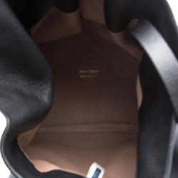 Pre Owned Jimmy Choo Black Nappa Leather Eve Bucket Bag