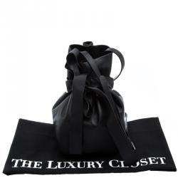 Pre Owned Jimmy Choo Black Nappa Leather Eve Bucket Bag