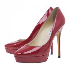 Jimmy Choo Red Patent Cosmic Platform Pumps Size 38