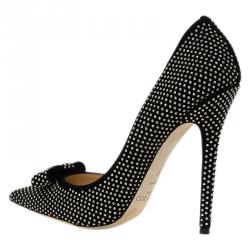 مملوكة مسبقًا Jimmy Choo Black Studded Suede Maya Pointed Toe Pumps Size 40