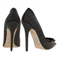 مملوكة مسبقًا Jimmy Choo Black Studded Suede Maya Pointed Toe Pumps Size 40