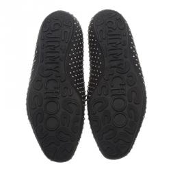 مملوكة مسبقًا حذاء سليبر جيمي تشو أسود مرصع سموكينج وييل مقاس38