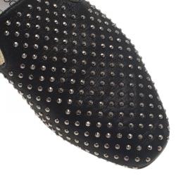 مملوكة مسبقًا حذاء سليبر جيمي تشو أسود مرصع سموكينج وييل مقاس38