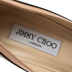 Pre Owned Jimmy Choo Two Tone Leather Sepia Platform Pumps Size 37.5
