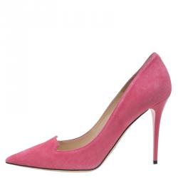 مملوكة مسبقًا Jimmy Choo Pink Suede Avril Pointed Toe Pumps Size 41