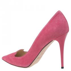 مملوكة مسبقًا Jimmy Choo Pink Suede Avril Pointed Toe Pumps Size 41