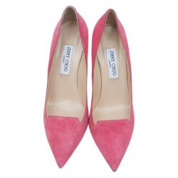 مملوكة مسبقًا Jimmy Choo Pink Suede Avril Pointed Toe Pumps Size 41