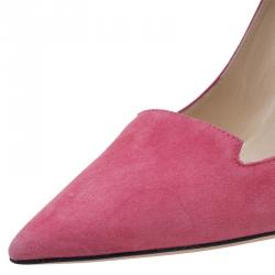 مملوكة مسبقًا Jimmy Choo Pink Suede Avril Pointed Toe Pumps Size 41
