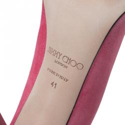 مملوكة مسبقًا Jimmy Choo Pink Suede Avril Pointed Toe Pumps Size 41