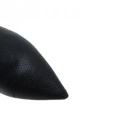 مملو كة مسبقًا Jimmy Choo Black Python Embossed Leather Lowry Ankle Boots Size 38