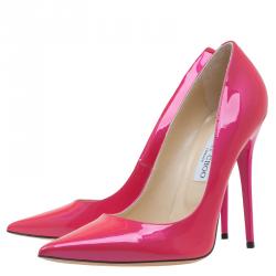 Pre Owned Jimmy Choo Pink Patent Anouk Pumps Size 41