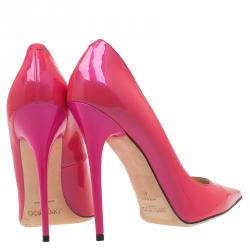 Pre Owned Jimmy Choo Pink Patent Anouk Pumps Size 41