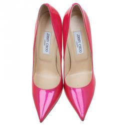 Pre Owned Jimmy Choo Pink Patent Anouk Pumps Size 41