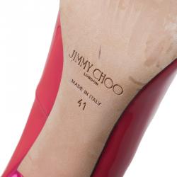Pre Owned Jimmy Choo Pink Patent Anouk Pumps Size 41