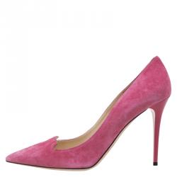 مملوكة مسبقًا Jimmy Choo Pink Suede Avril Pointed Toe Pumps Size 40