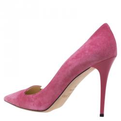 مملوكة مسبقًا Jimmy Choo Pink Suede Avril Pointed Toe Pumps Size 40