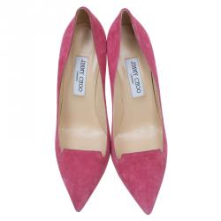مملوكة مسبقًا Jimmy Choo Pink Suede Avril Pointed Toe Pumps Size 40