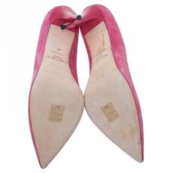 مملوكة مسبقًا Jimmy Choo Pink Suede Avril Pointed Toe Pumps Size 40
