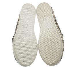 Pre Owned Jimmy Choo Black Cubed Suede Dawn Slip On Espadrille Sneakers Size 37