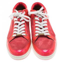 Pre Owned حذاء رياضي جيمي تشو ميامي سويدي وردي وجلد مقاس 38