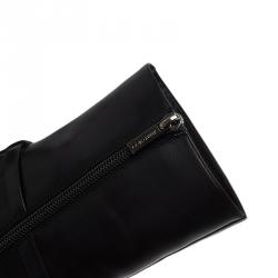 مملوكة مسبقًا Jimmy Choo Black Leather Arena Pointed Toe Ankle Boots Size 36