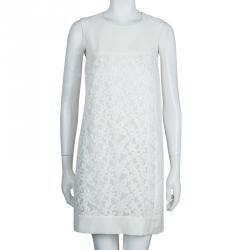 مملوكة مسبقًا فستان جوزيف لوري مطرز أبيض M