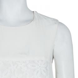 مملوكة مسبقًا فستان جوزيف لوري مطرز أبيض M