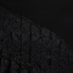 Pre Owned Joseph Black Pleated Lace Detail Courtney Skirt L