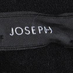 Pre Owned Joseph Black Pleated Lace Detail Courtney Skirt L