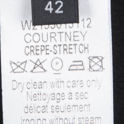 Pre Owned Joseph Black Pleated Lace Detail Courtney Skirt L