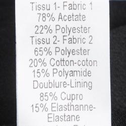 Pre Owned Joseph Black Pleated Lace Detail Courtney Skirt L