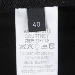 Pre Owned Joseph Black Pleated Lace Detail Courtney Skirt M