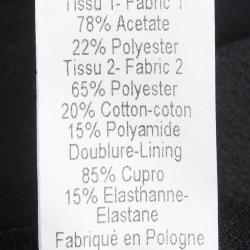 Pre Owned Joseph Black Pleated Lace Detail Courtney Skirt M