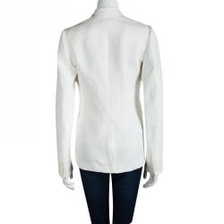 Pre Owned جاكيت بليزر جوزيف أبيض أوف وايت ياقة كلاسيكية S