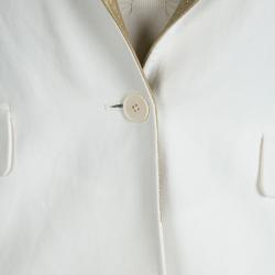 Pre Owned جاكيت بليزر جوزيف أبيض أوف وايت ياقة كلاسيكية S