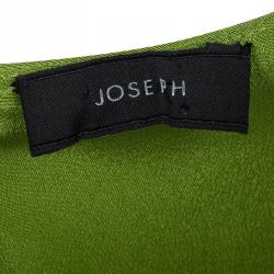 مملوكة مسبقًا Joseph Green Plisse Side Panel Detail Sleeveless Top L