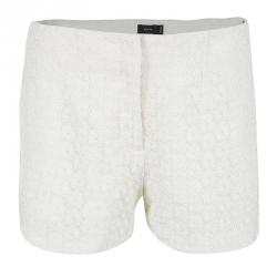 Joseph Cream Wren Embroidered Tulle Shorts M