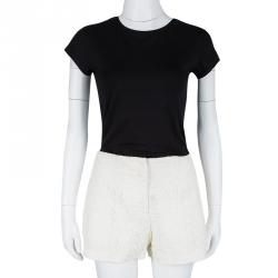 Joseph Cream Wren Embroidered Tulle Shorts M