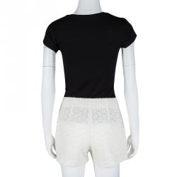 Joseph Cream Wren Embroidered Tulle Shorts M