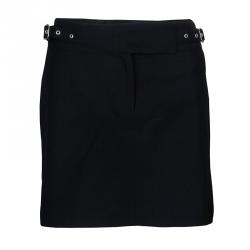 Joseph Black Buckle Detail Wool Skirt M