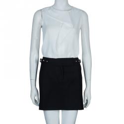 Joseph Black Buckle Detail Wool Skirt M