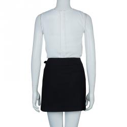 Joseph Black Buckle Detail Wool Skirt M