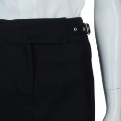 Joseph Black Buckle Detail Wool Skirt M