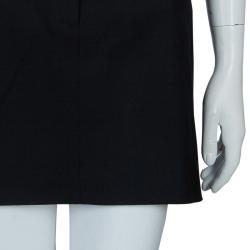 Joseph Black Buckle Detail Wool Skirt M