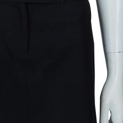 Joseph Black Buckle Detail Wool Skirt M