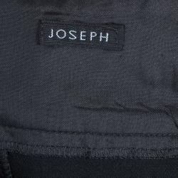 Joseph Black Buckle Detail Wool Skirt M