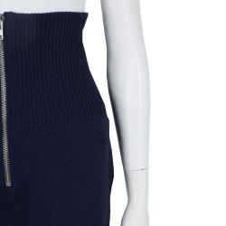 Pre Owned Joseph Navy Blue High Waist Wool Jogger Pants L