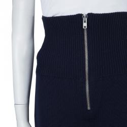 Pre Owned Joseph Navy Blue High Waist Wool Jogger Pants L