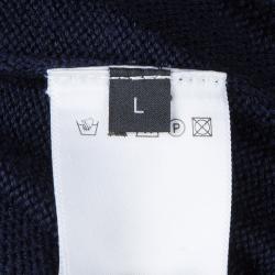 Pre Owned Joseph Navy Blue High Waist Wool Jogger Pants L